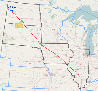 Dakota Access Pipeline route